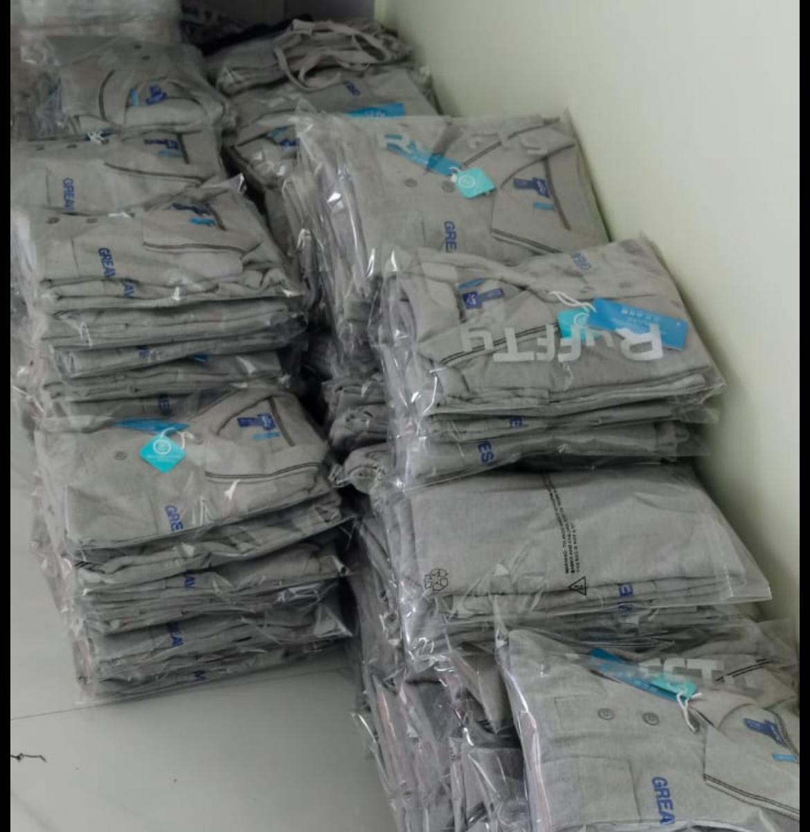 Packed orders ready for dispatch